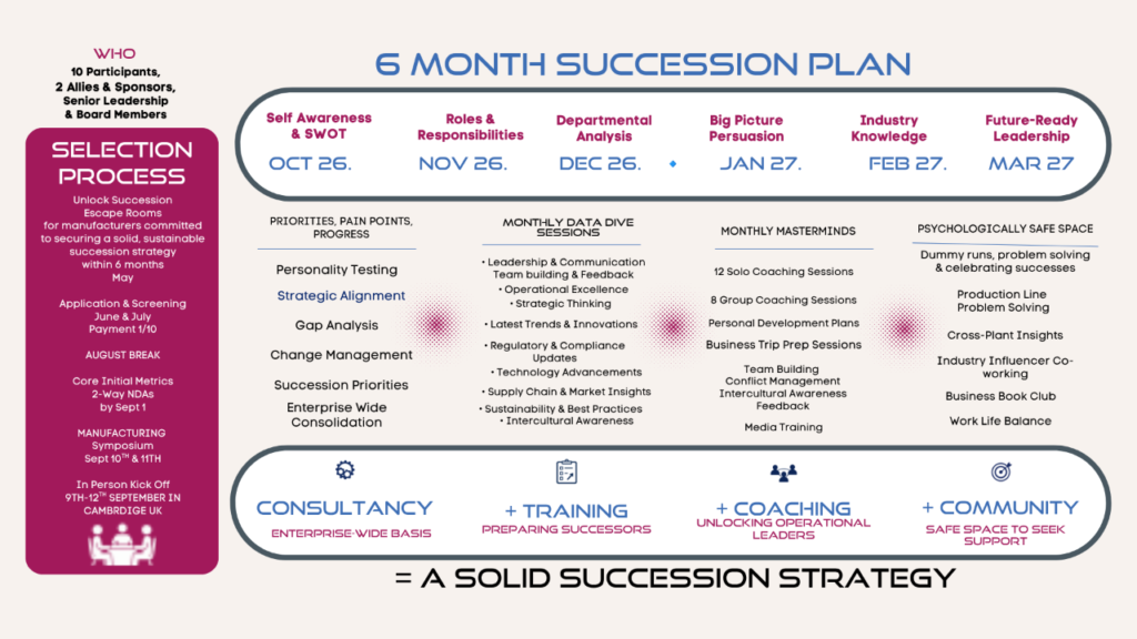 6 months succession plan